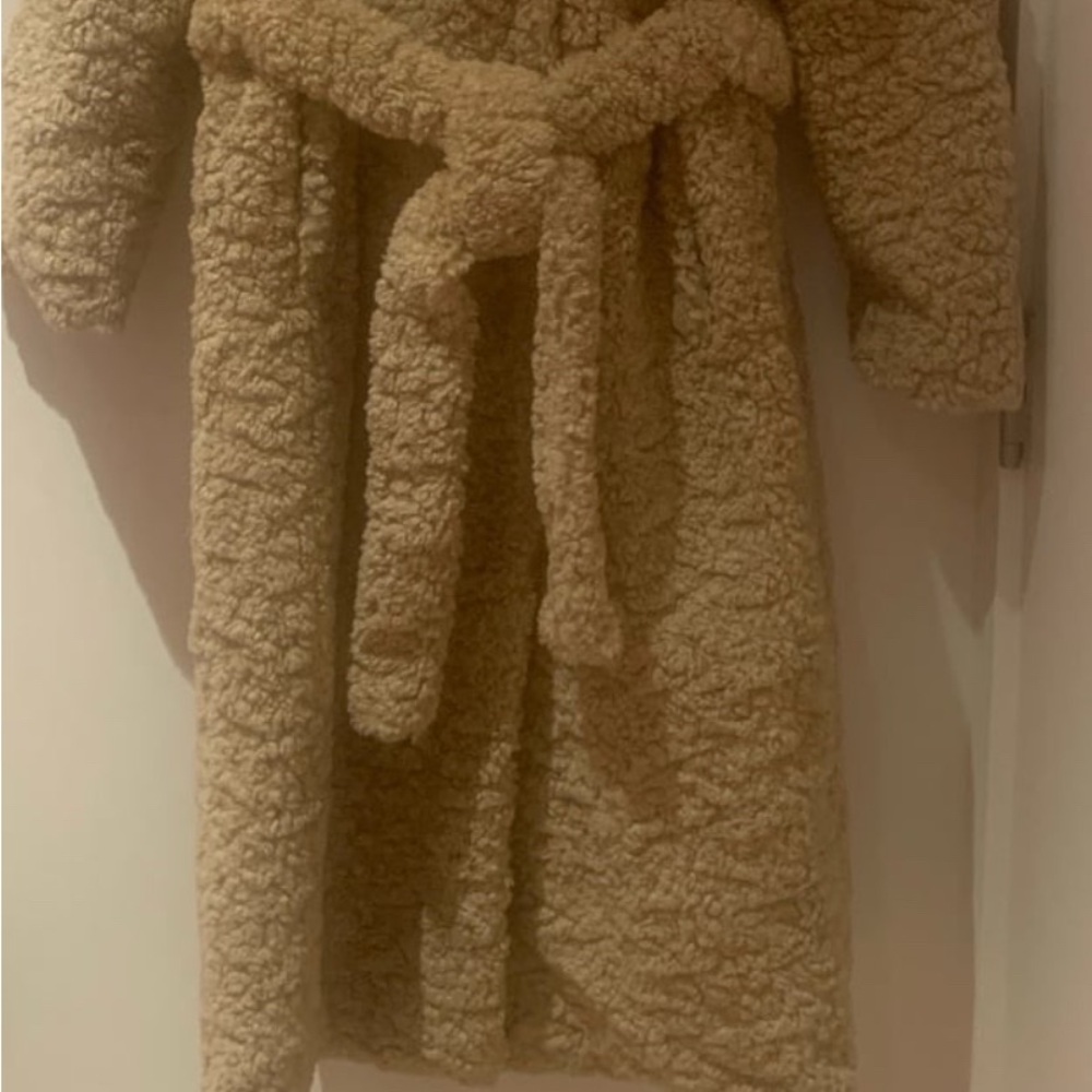 Zara Long Fleece Coat - Light Camel - Picture 11 of 12